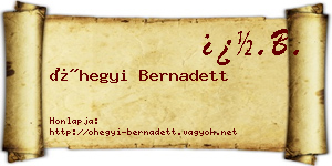 Óhegyi Bernadett névjegykártya